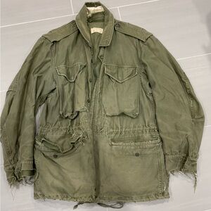 Vintage 60’s army jacket small thrashed
